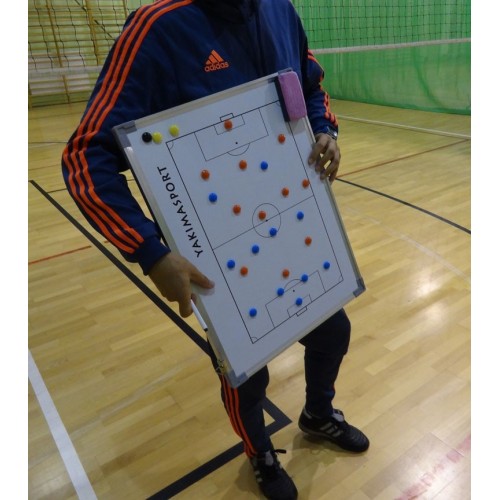 Tablica taktyczna do piłki nożnej 60 x 45 z magnesami